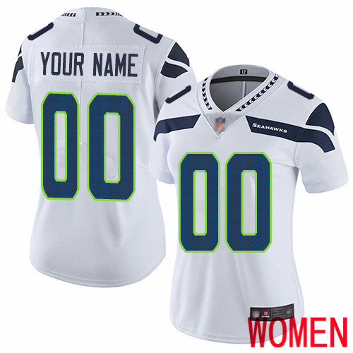 Limited White Women Road Jersey NFL Customized Football Seattle Seahawks Vapor Untouchable->customized nfl jersey->Custom Jersey